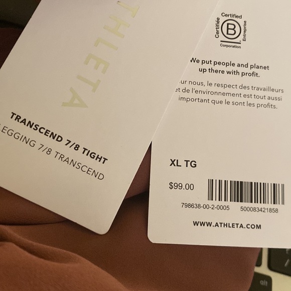 Athleta Transcend 7/8 Tight // Tawny Rose #798638 - Picture 7 of 12